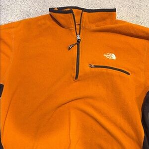 The North Face Burnt Orange Fleece Jacket Zip Up